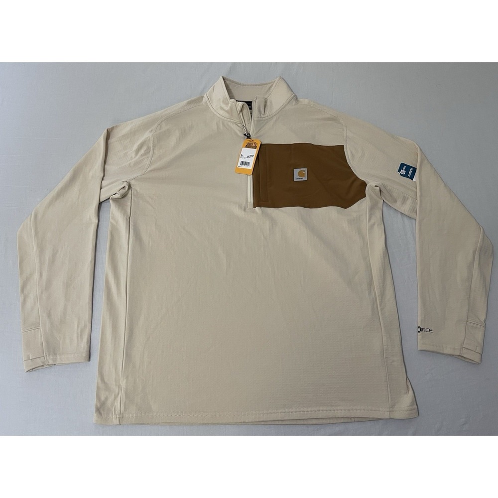 NWT Carhartt Force 1/2 Zip Mock Pullover Relaxed Sz XL Tall TK6423–M